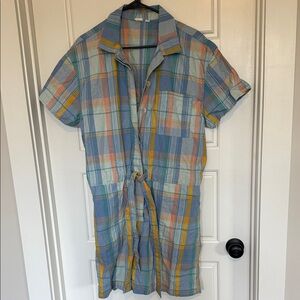 GAP Multicolor Plaid Women's Shorts Romper